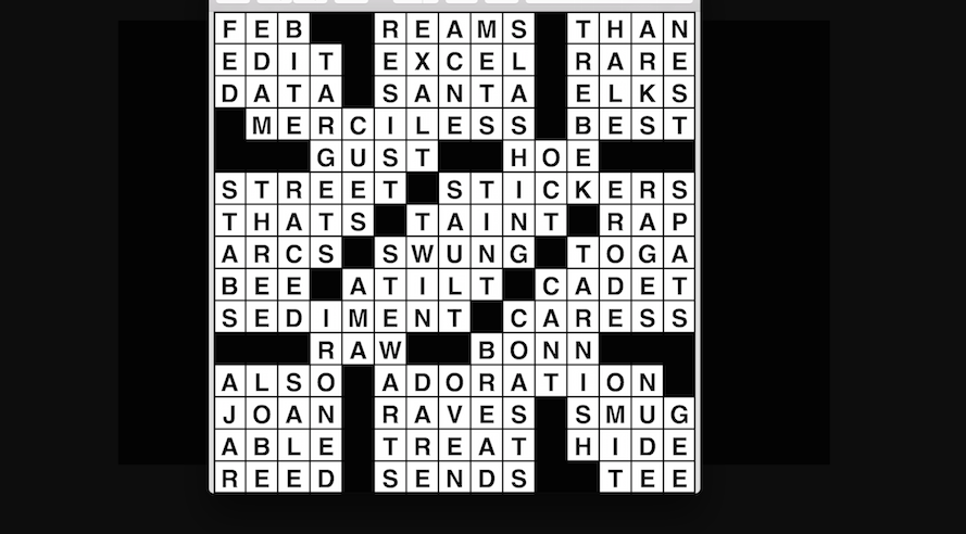 Crossword puzzle, Wander Words answers: May 30, 2019