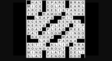 Crossword puzzle, Wander Words answers: June 3, 2019