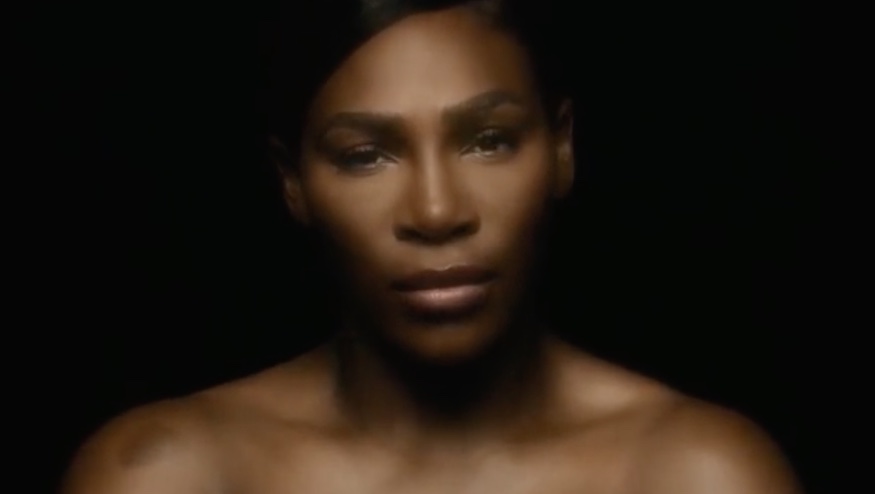Serena Williams sings topless in the #itouchmyselfproject aimed at breast cancer prevention.