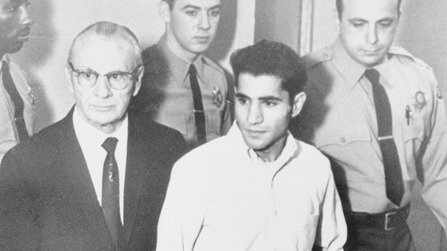 Sirhan Sirhan at his trial in 1969