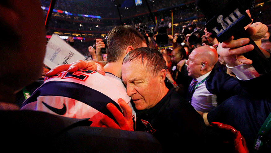 Tom Brady and Bill Belichick helped deliver the Patriots a sixth Super Bowl in 18 years. (Photo: Getty Images)