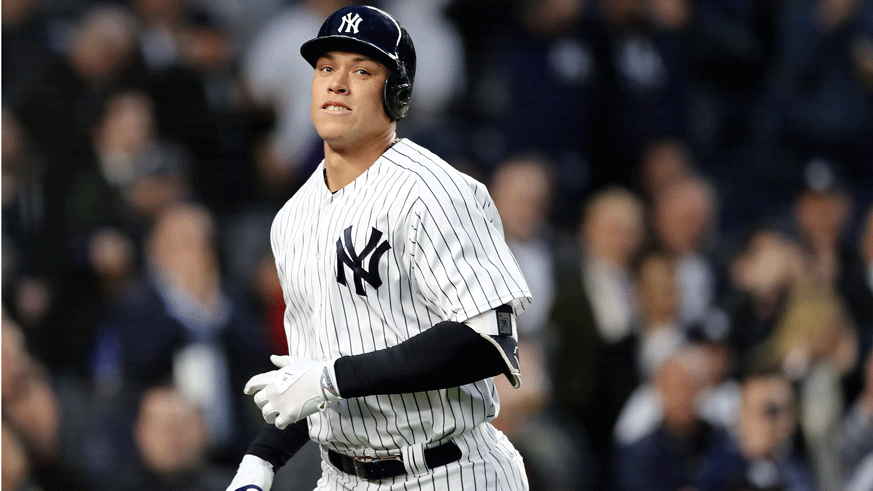 Aaron Judge told TMZ he wouldn't mind seeing Bryce Harper on the Yankees. (Photo: Getty Images)