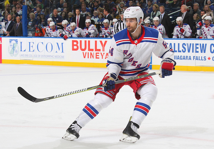 The Rangers traded Adam McQuaid to the Blue Jackets. (Photo: Getty Images)