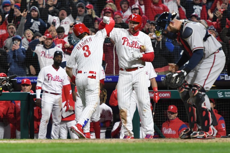 The Phillies offense has shown some serious power early on this season. (Photo: Getty Images)