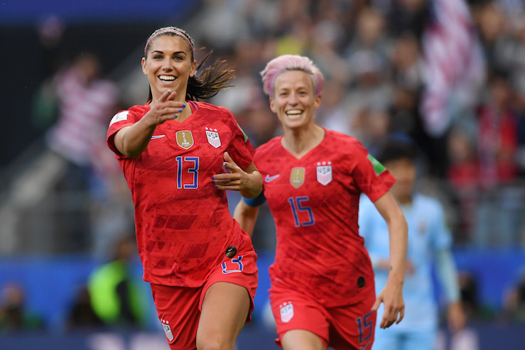 Alex Morgan scored five goals in the USWNT's 13-0 rout of Thailand. (Photo: Getty Images)