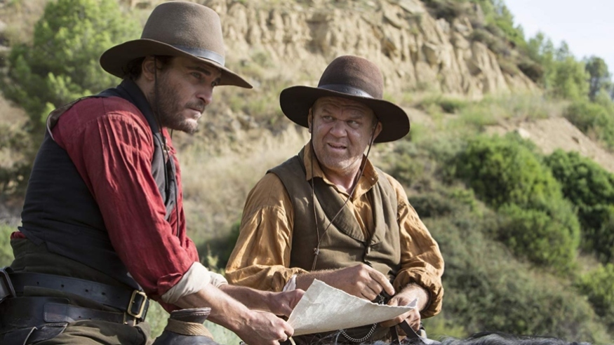 Joaquin Phoenix and John C Reilly in The Sisters Brothers