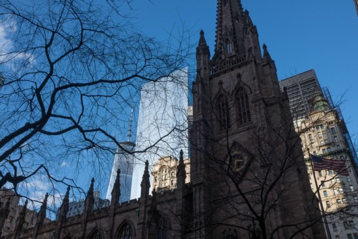 Portions of historic Trinity Church Wall Street closed this week as a two-year, $98.6 million renovation gets underway.