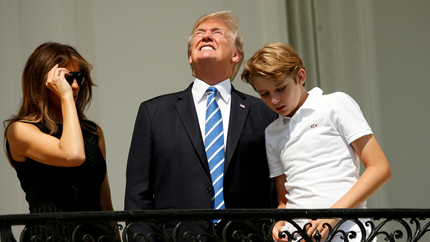 Trump unknowingly trolls himself by retweeting eclipse meme equating Obama to