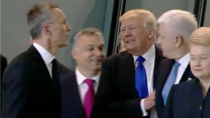 Trump Shoves Montenegro President
