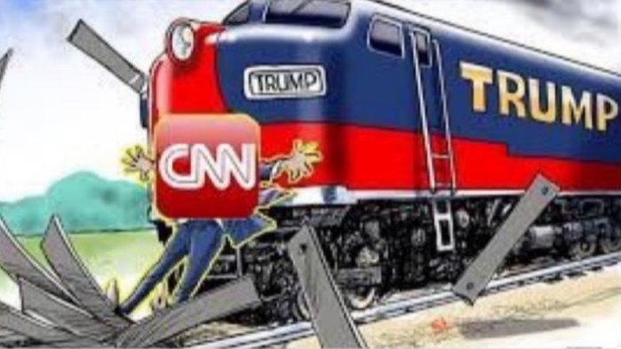 Trump Twitter Charlottesville Train CNN
