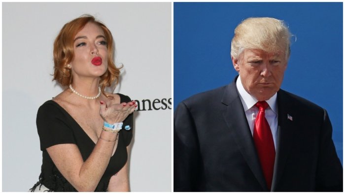 Trump Twitter Lindsay Lohan