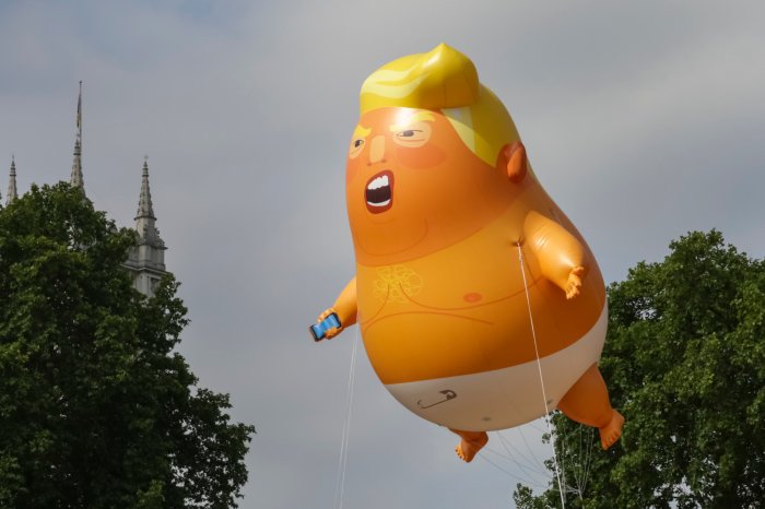 The infamous baby Trump balloon is slated to have its New York debut at a Trump impeachment rally in Battery Park Saturday.