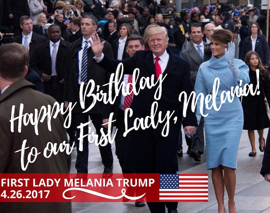 Trump's birthday tweet to Melania contained an error.