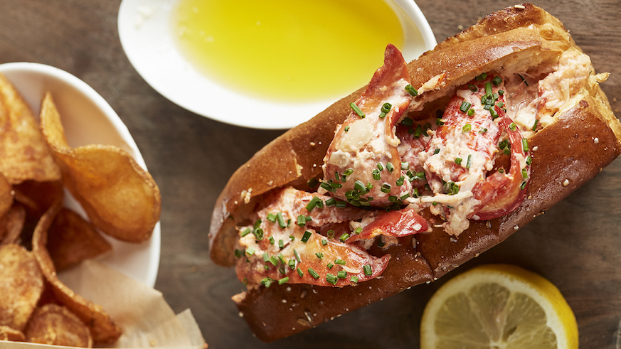 Get this lobster roll at The Tuck Room in the South Street Seaport. Photo: Downtown Alliance