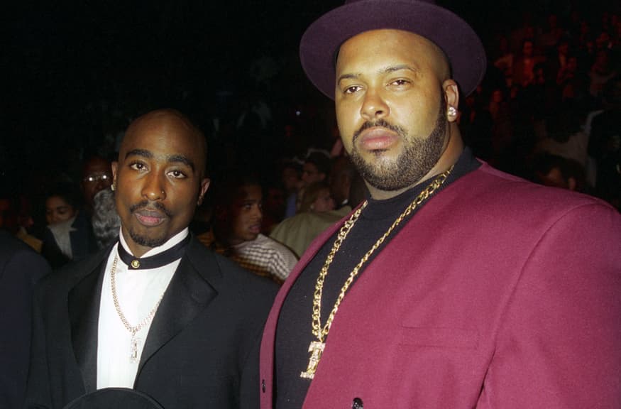 Suge Knight and Tupac right before the Tupac murder