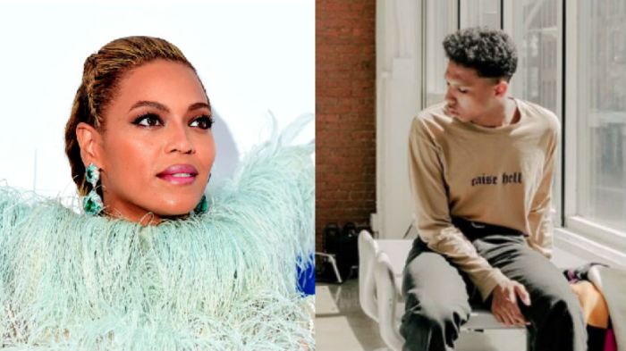 Tyler Mitchell while shoot Beyonce's Vogue cover