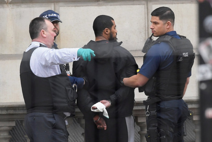 Man with knives arrested near UK PM's office in anti-terrorism operation