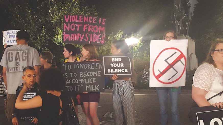New Yorkers respond to Virginia violence with protest in Union Square