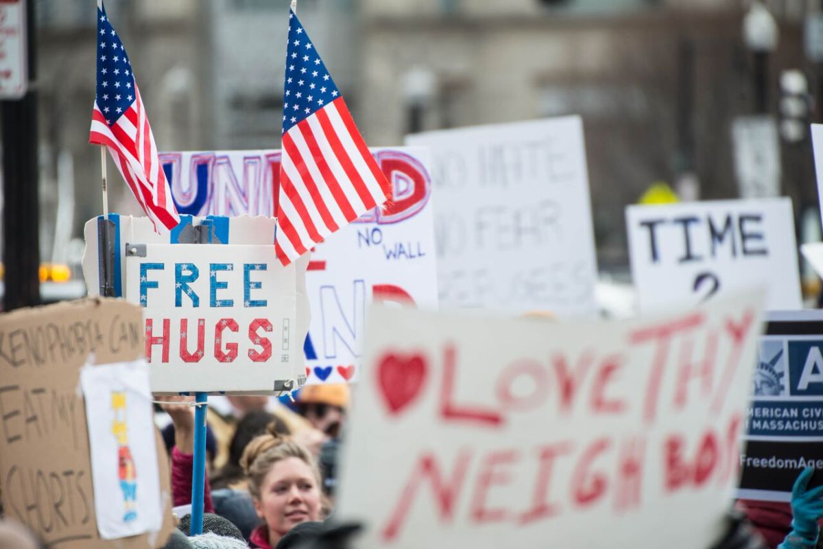 Boston students stage anti-Trump walkout