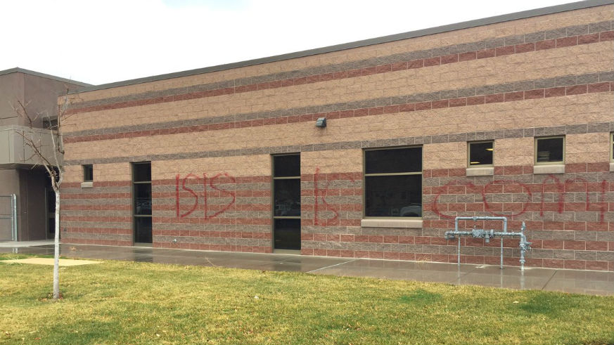 Utah high school Isis flag vandalism