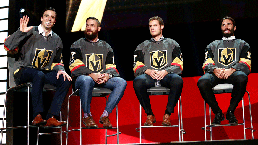 The newest members of the Vegas Golden Knights are announced to T-Mobile Arena. (Photo: Getty Images)