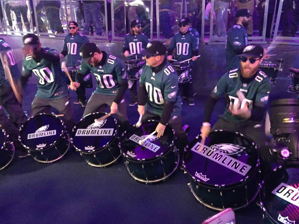 Eagles drumline living Super Bowl dream too