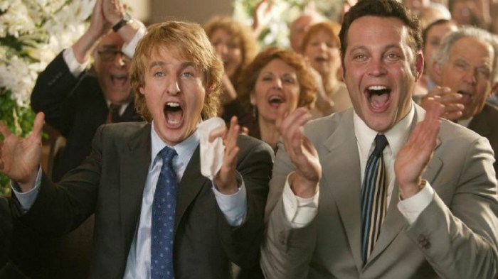 Owen Wilson and Vince Vaughn clapping