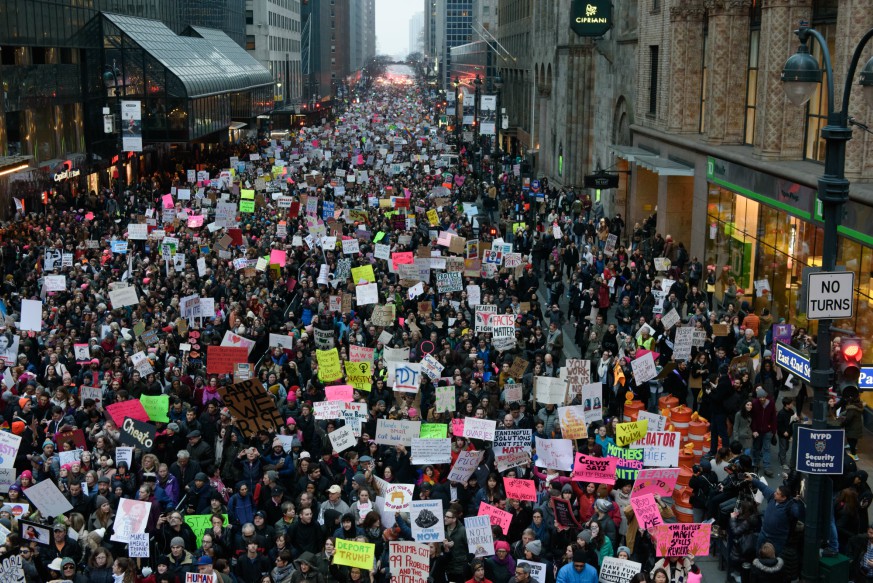 While the tumultuous year that was 2017 is winding down, the resistance is still flourishing, and a #MeToo rally is planned for next week. The 2nd annual Women’s March on NYC is also set to take place on Jan. 20. Credit: Lenyon Whitaker