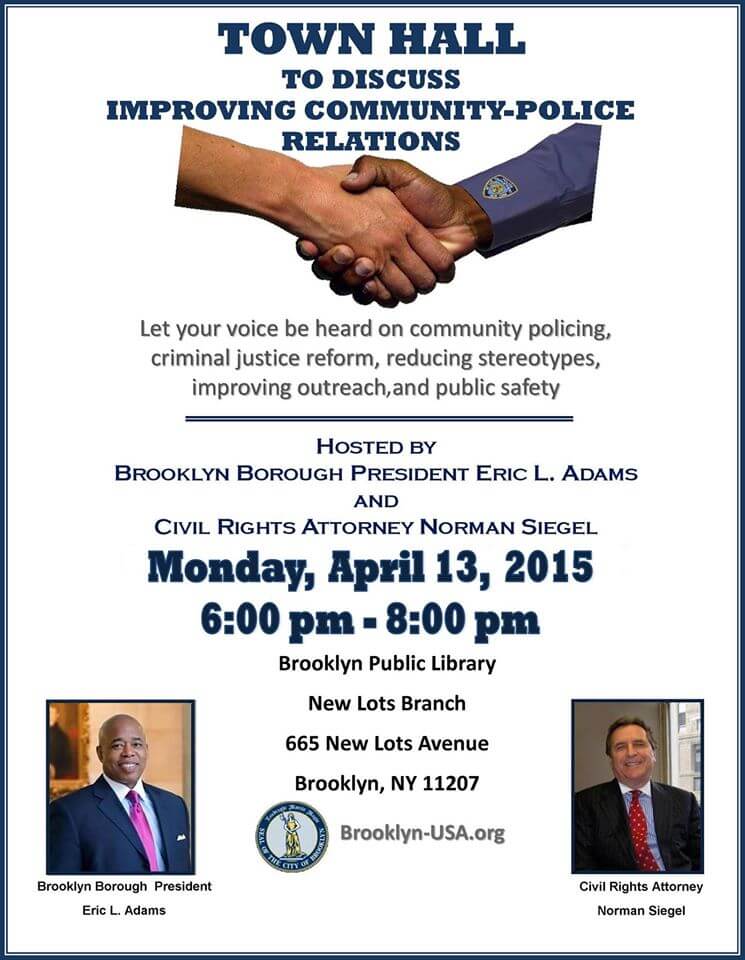 Town hall planned for Brooklyn Monday night