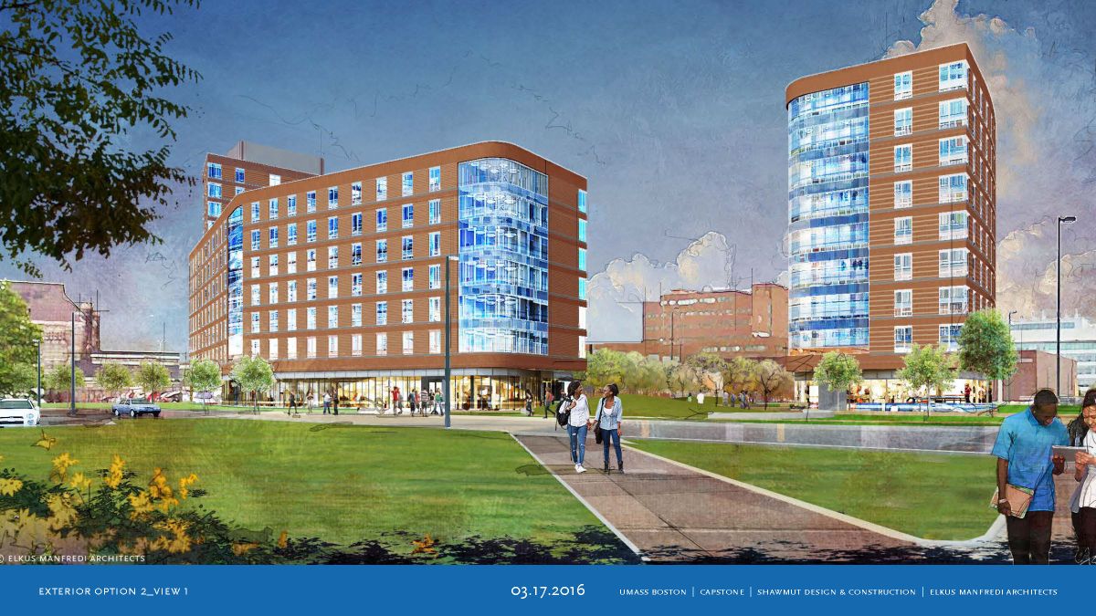 UMass Boston breaks ground on first-ever on-campus housing project