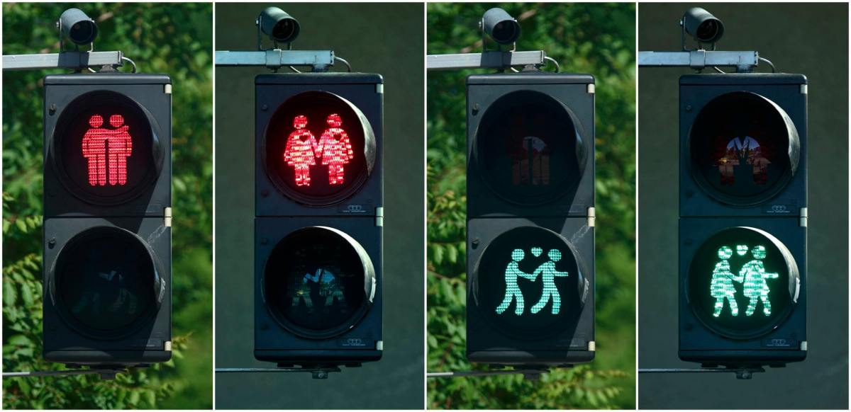 Vienna introduces gay and lesbian traffic lights to boost road safety