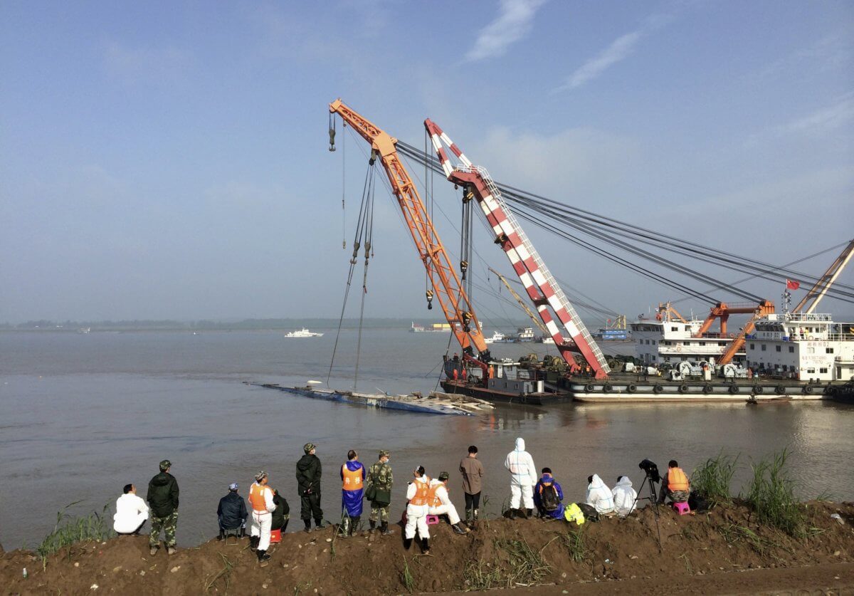 Yangtze River shipwreck death toll hits 97 as boat is turned upright