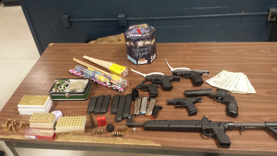 Police find guns, ammo, fireworks after pulling over speeding car in the