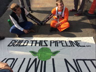 ‘Star Wars’ heroes arrested at West Roxbury pipeline protest