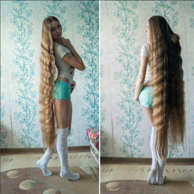 Russian Rapunzel has been growing her hair for 13 years