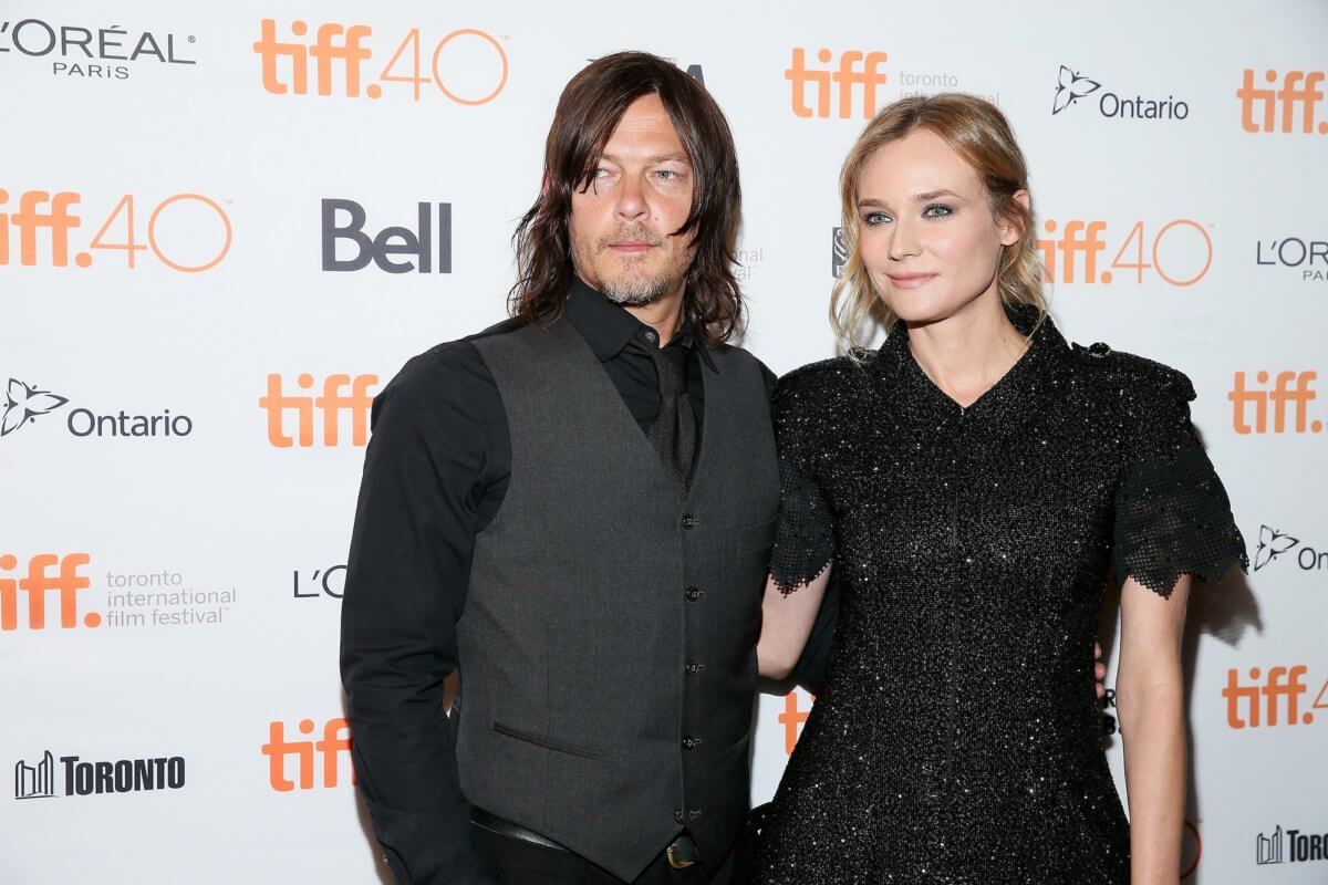 Diane Kruger and Norman Reedus think you can’t see them making out