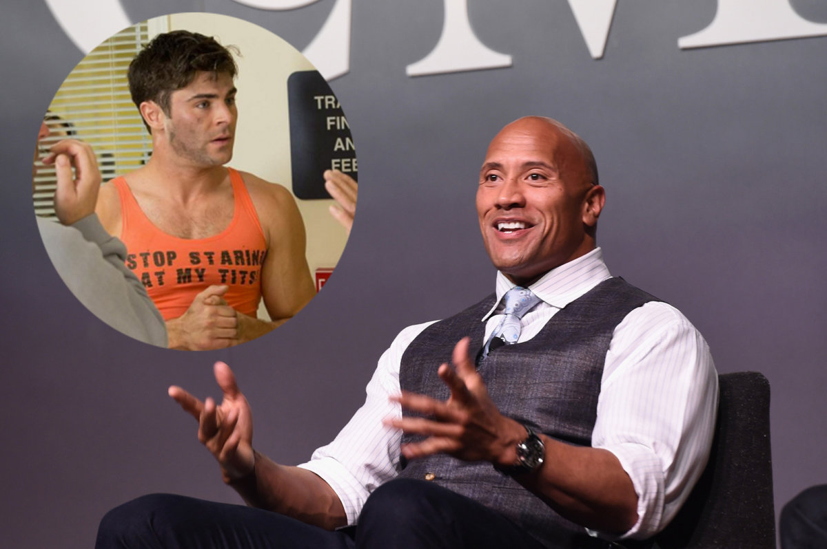 Is the rock really 6'4? Zac Efron is 5'8. Should the difference  side-by-side be more stark here? : r/tall