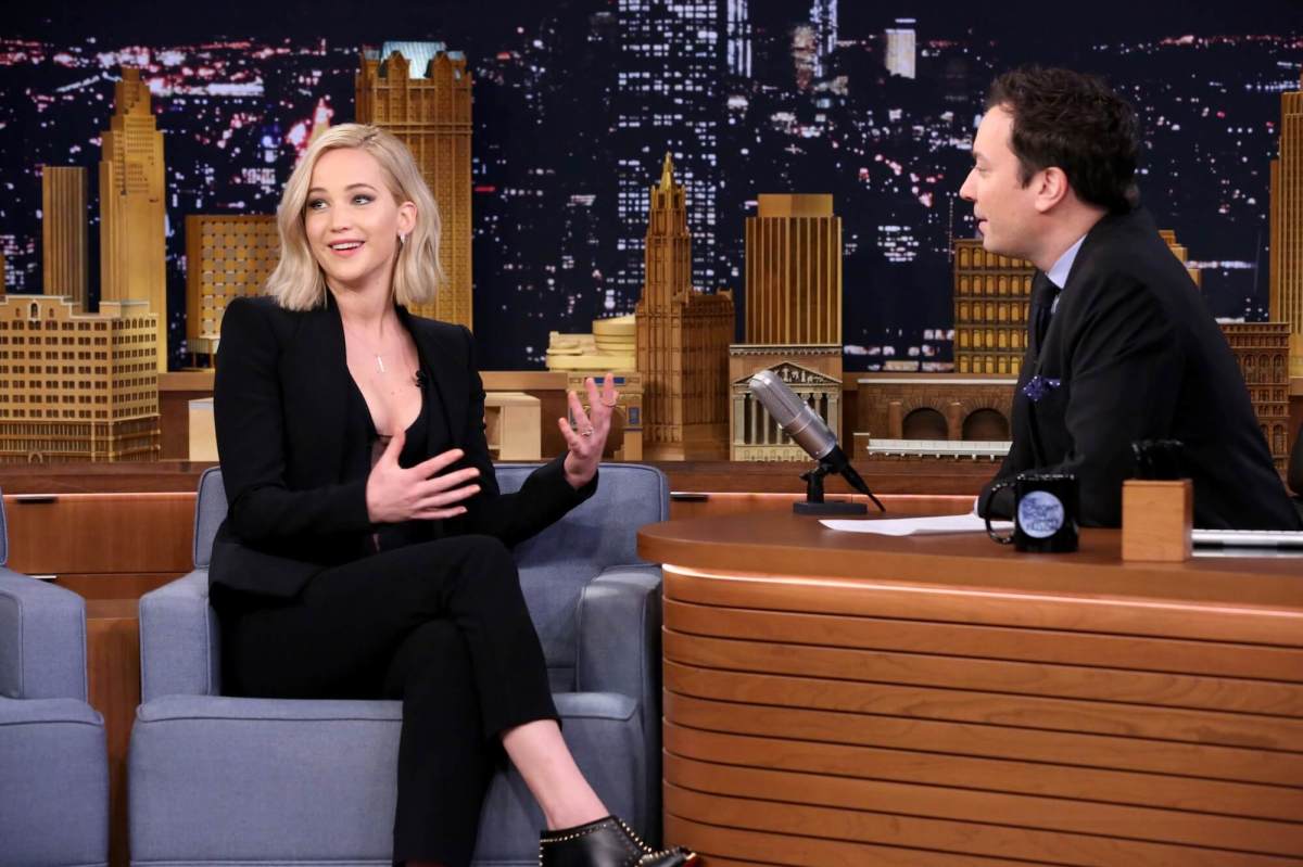Jennifer Lawrence explains why she falls down all the time