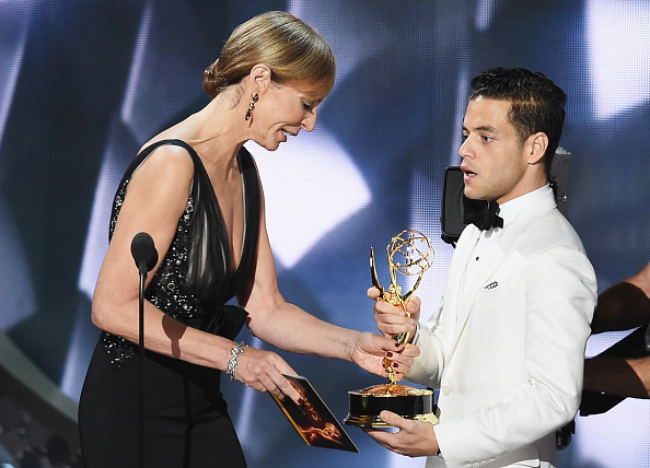 Rami Malek appeared shocked accepting his Emmy Award