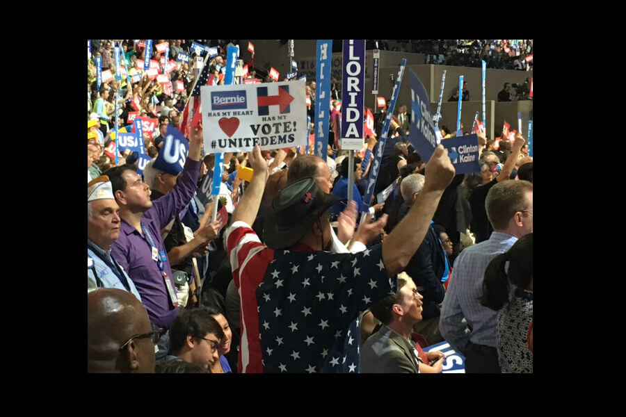 Sanders supporters talk of protests during Hillary’s acceptance speech