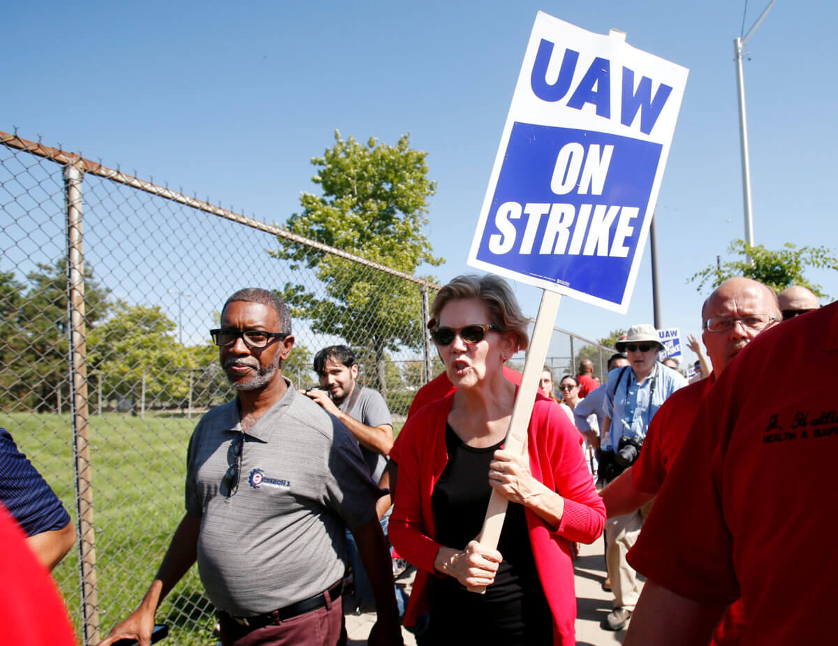 UAW-GM picket lines become 2020 U.S. presidential campaign battleground