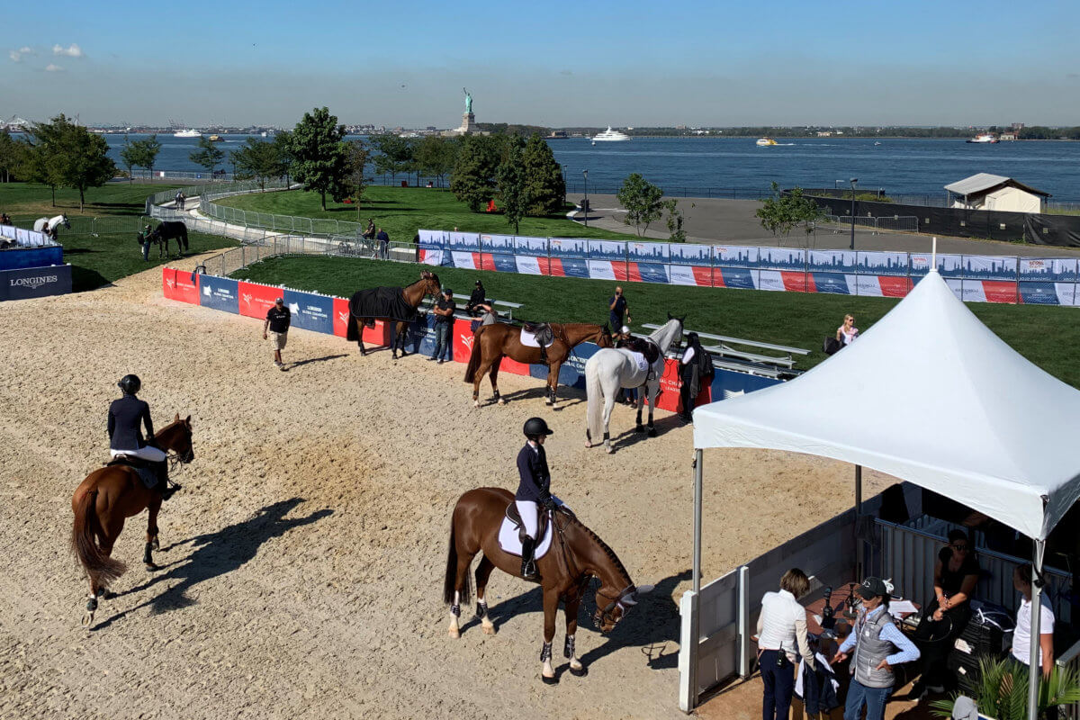 Equestrian: Horses take the ferry for show-jumping event on New York island