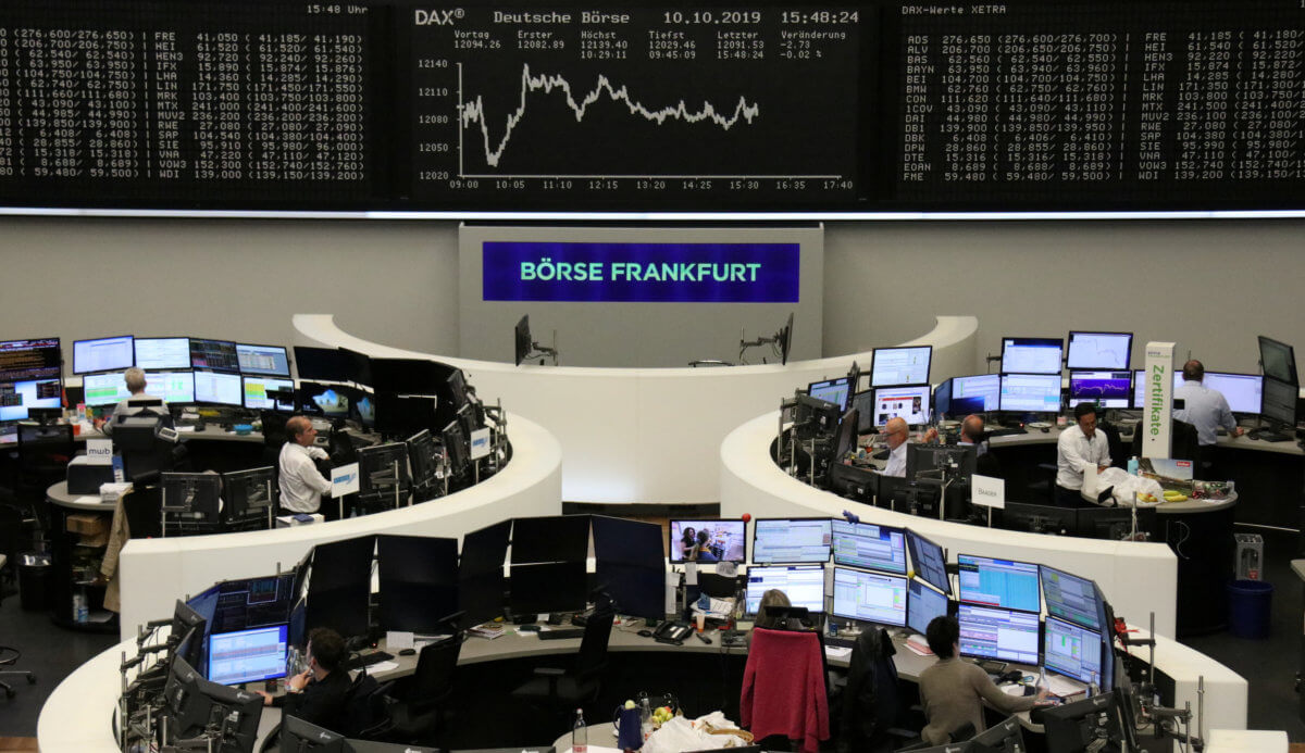 European shares soar on rising hopes of Brexit, trade deal