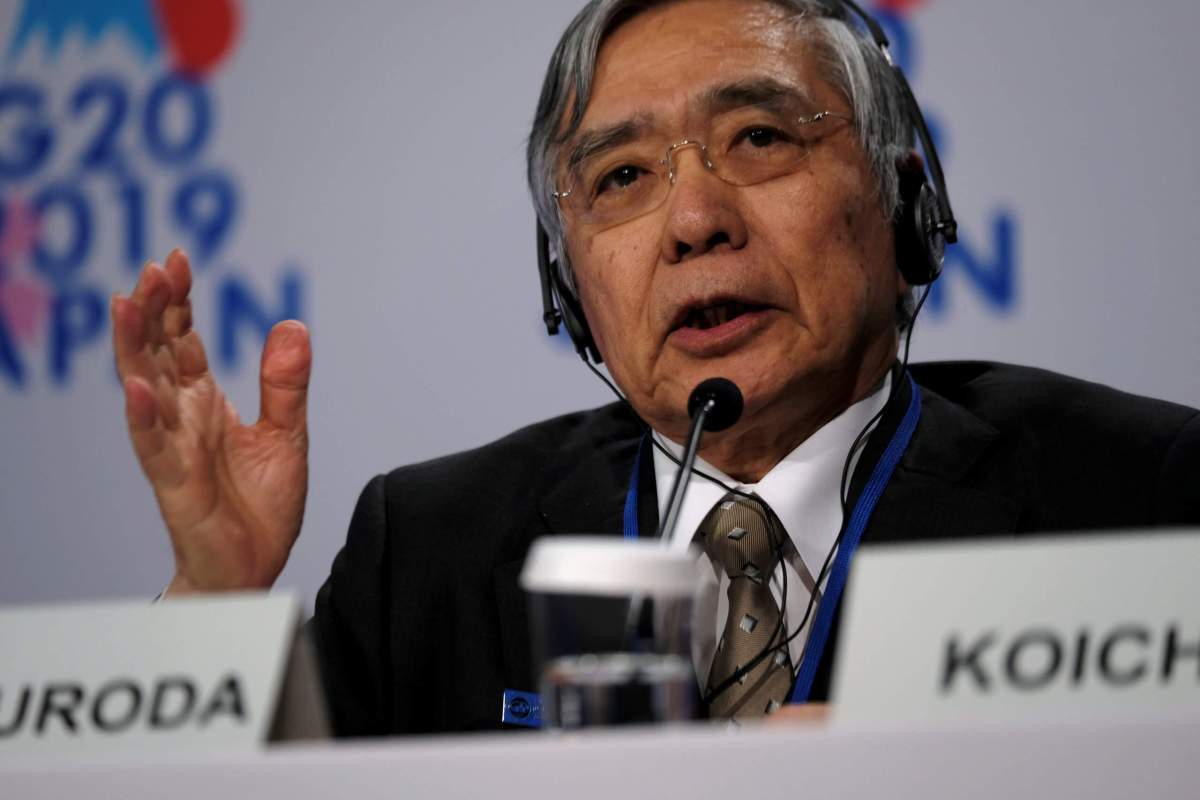 BOJ Kuroda: No talk at G20 of central banks issuing digital currencies