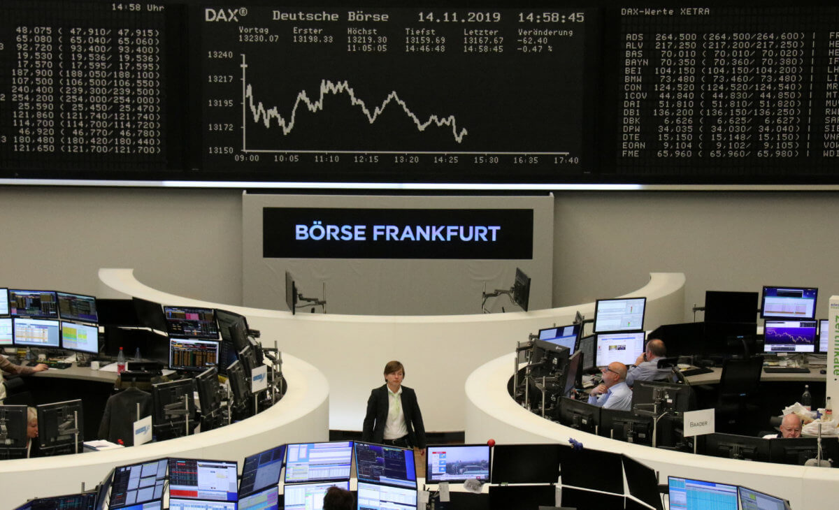 European shares clock sixth weekly gain on trade cheer