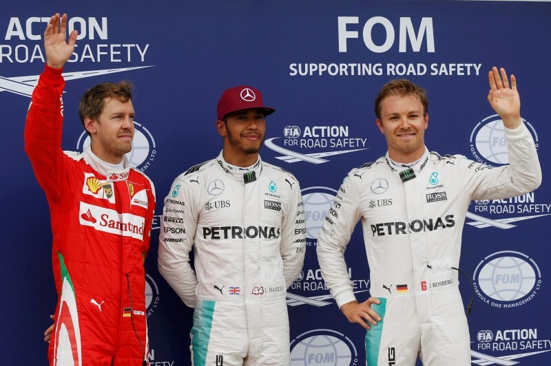 Motor racing-Hamilton on pole in Canada with Rosberg alongside