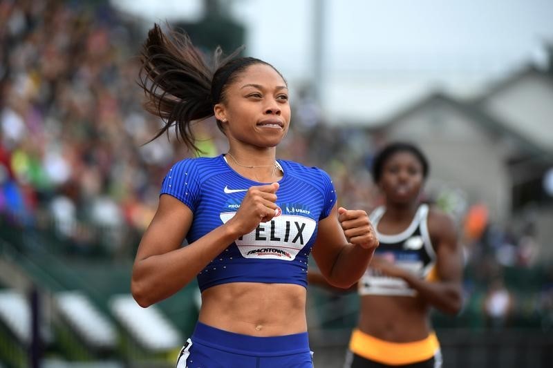 Olympic double hopes dashed as Felix misses 200m team
