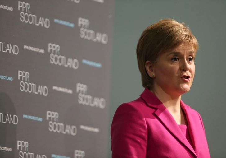 Scotland’s Sturgeon makes surprise visit to Germany