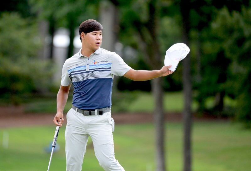 Golf: Korean Kim flirts with 59 at Wyndham Championship