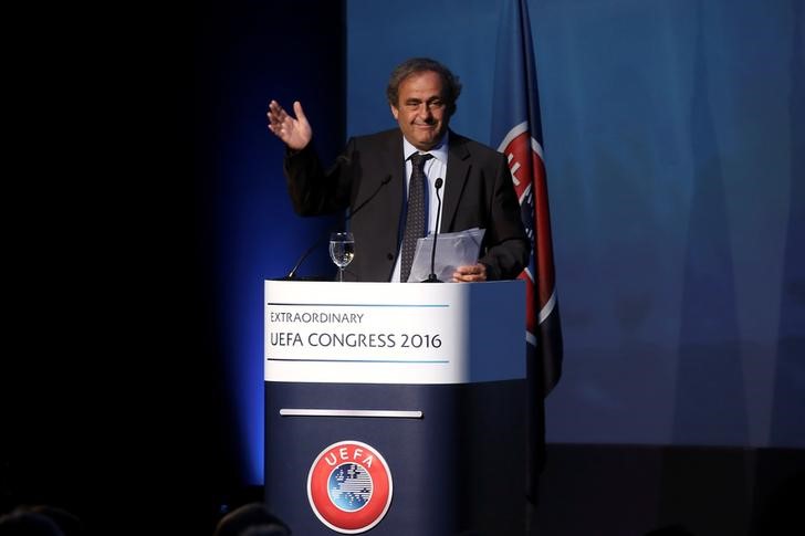 Platini says he has done nothing wrong in UEFA farewell speech